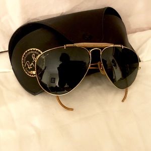 Vintage B&L Rayban Aviators Gold Plated USA